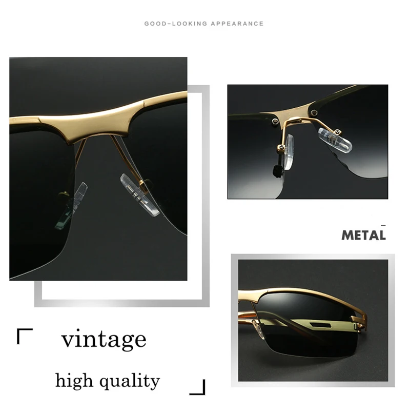 

DANKEYISI Metal Frame Men Sunglasses Polarized Brand Vintage Mirror Square Sport Drving UV400 Men Sunglasses Male Sunglass 2017