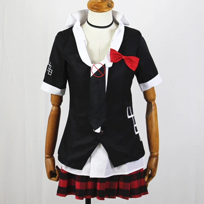 Danganronpa Косплей искусственное аниме Dangan Ronpa школьная форма игровые костюмы топ и