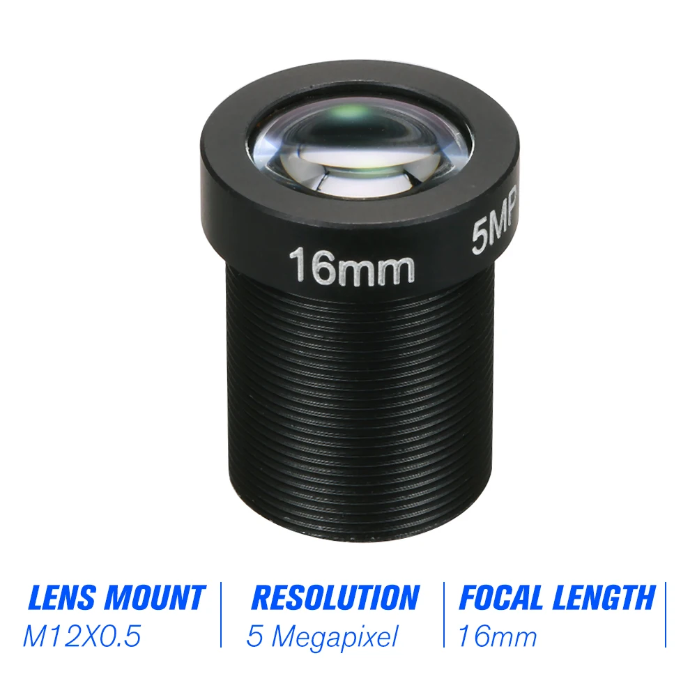 5 0 мегапикселей Мп 16 мм M12 CCTV Camera Lens объектив ip-камера F2.0 Fixed Iris * P0.5 1/2.5 &quotформат