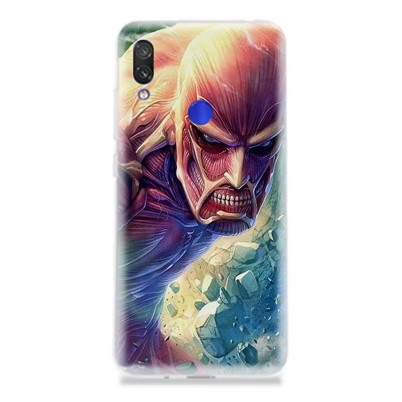 Shingeki No Kyojin Аниме силиконовый чехол для телефона Xiaomi Redmi 4 4A 4X5 5A 6 6A 7 Pro TPU искусство