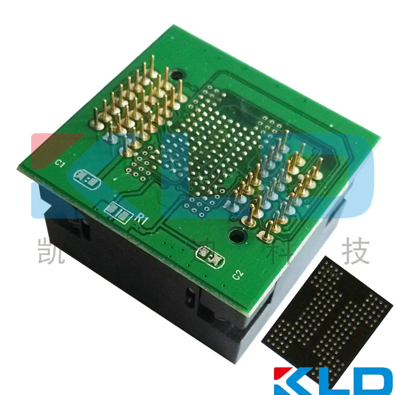 

BGA132/BGA152 Test Socket with DIP48 adapter board, BGA132/BGA152 Flash Memory Burn In Test,IC Size 12x18mm
