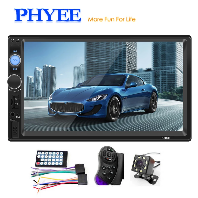 Автомагнитола 2 Din Авторадио MirrorLink Bluetooth " сенсорный экран стерео аудио видео Mp5 плеер USB SD SWC камера головное устройство 7010B