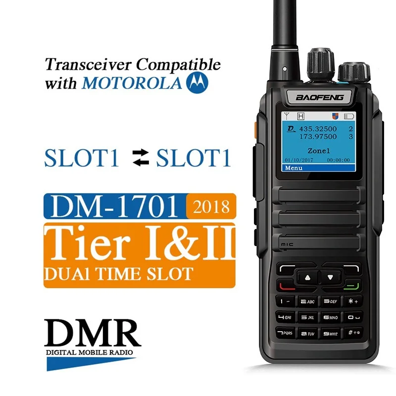 2018 цифровая рация DMR Baofeng с реальной яркостью 1024 CH Talkie Tier I & II UHF VHF портативный CB