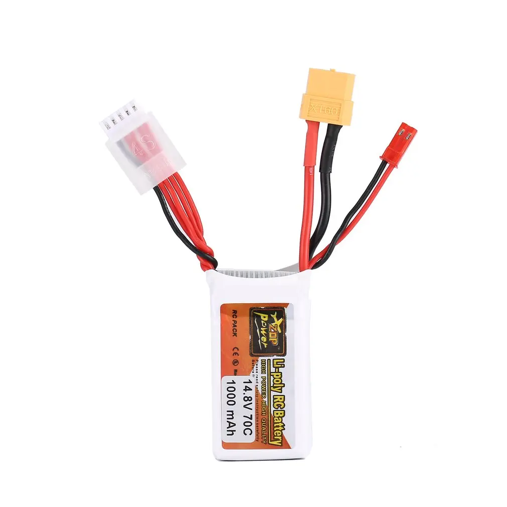 ZOP power14.8 V/7 4 V 25C/30C/70C/75C/4S 1P Lipo батарея JST XT60 перезаряжаемая для радиоуправляемого