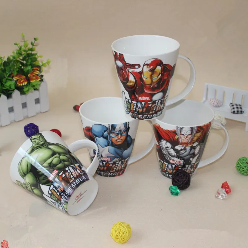Аниме кружки "Мстители" 450 мл Тор Капитан Америка рисунок кофе чашки Marvel Super Hero керамика чашка для молока воды
