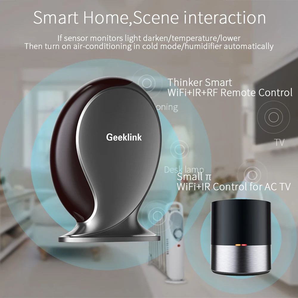 Geeklink Умный дом WiFi + IR RF 4G пульт дистанционного управления ТВ AC беспроводное