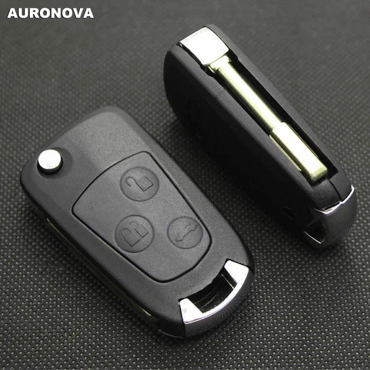 Auronva новый обновленный складной чехол для ключей Ford Mondeo FO21 3 черные кнопки
