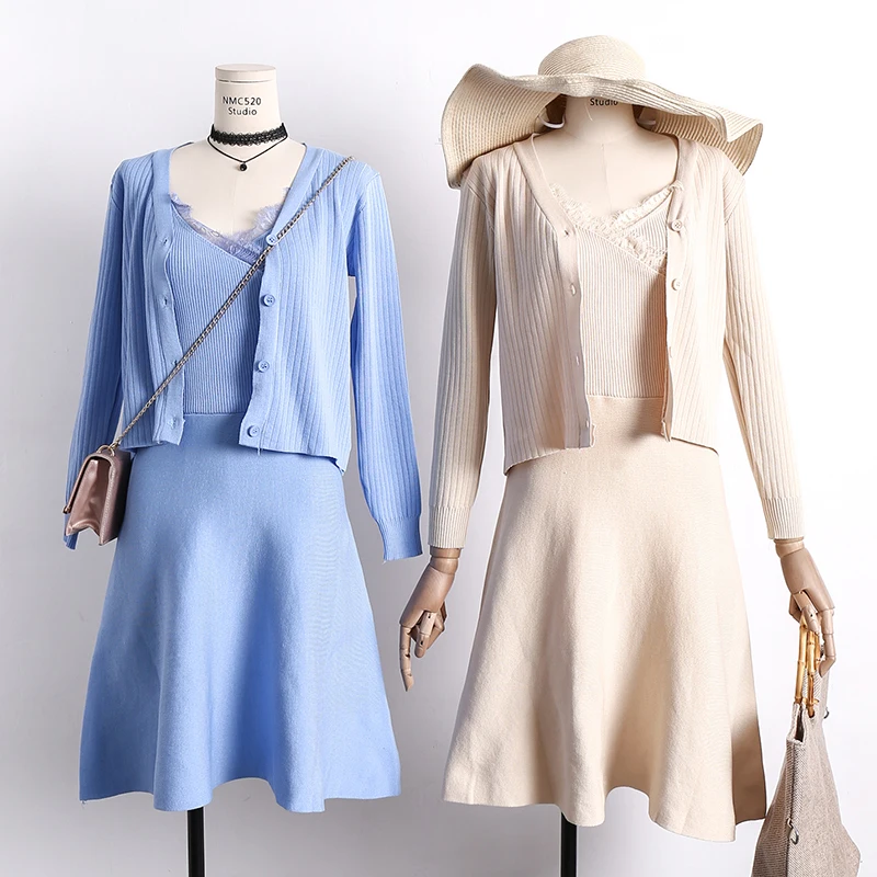 Женское вязаное платье и кардиган ALPHALMODA комплект из 2-х предметов пиджак с