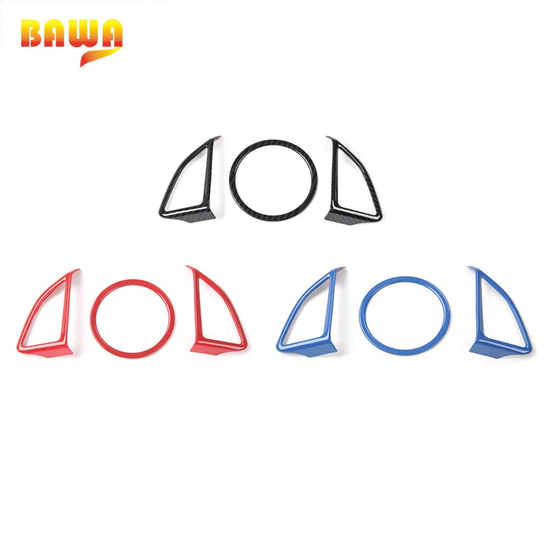 

BAWA ABS Car Interior Steering Wheel Decoration Ring Cover Trim Stickers For Chevrolet Camaro 2017 Up Car Styling