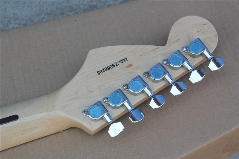 Фабрика магазин синий взрыв грифа ST клен гриф 6 строка Гитары Guitarra|guitarra f|blue
