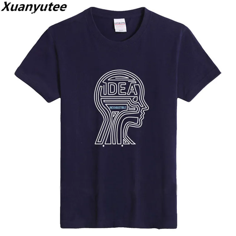 Xuanyutee Geek T-shirt Men FEEK IDEA DIY Printe Easy Fits GEEKY Programmer Boyfriend 100%Cotton Big Yard O-Neck Short Sleeve Tee | Мужская