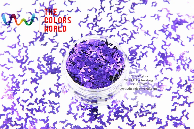 Eggplant Purple Color Bat shape Size :5mm Glitter spangles for Nail Art and DIY supplies Holiday decorations | Красота и здоровье