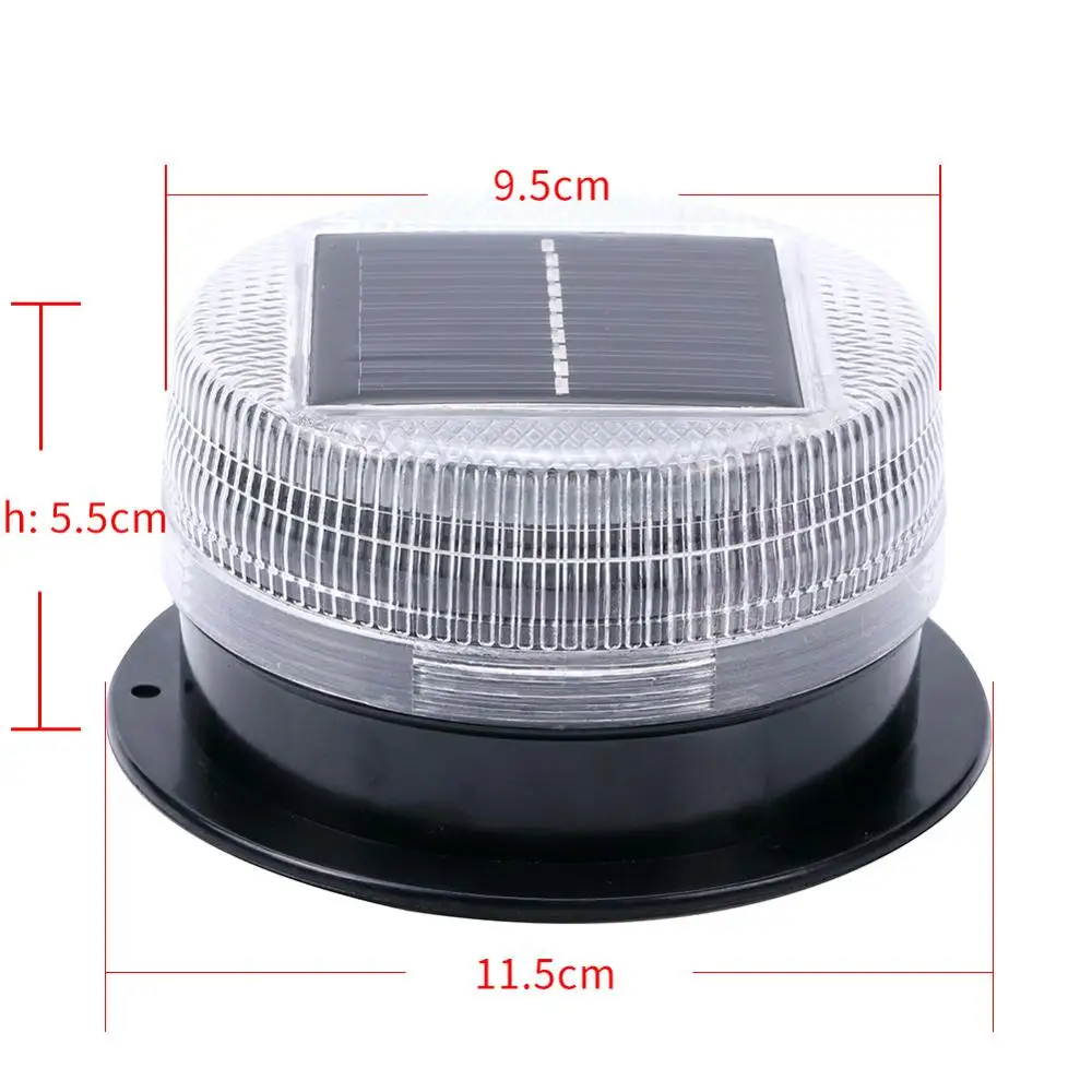 

Solar Warning Light Alternating Sensitive Strobe Flash 6 LED Safety Lamp Magnetic Mounted Outdoor Tools Night Sports Camp Hiking