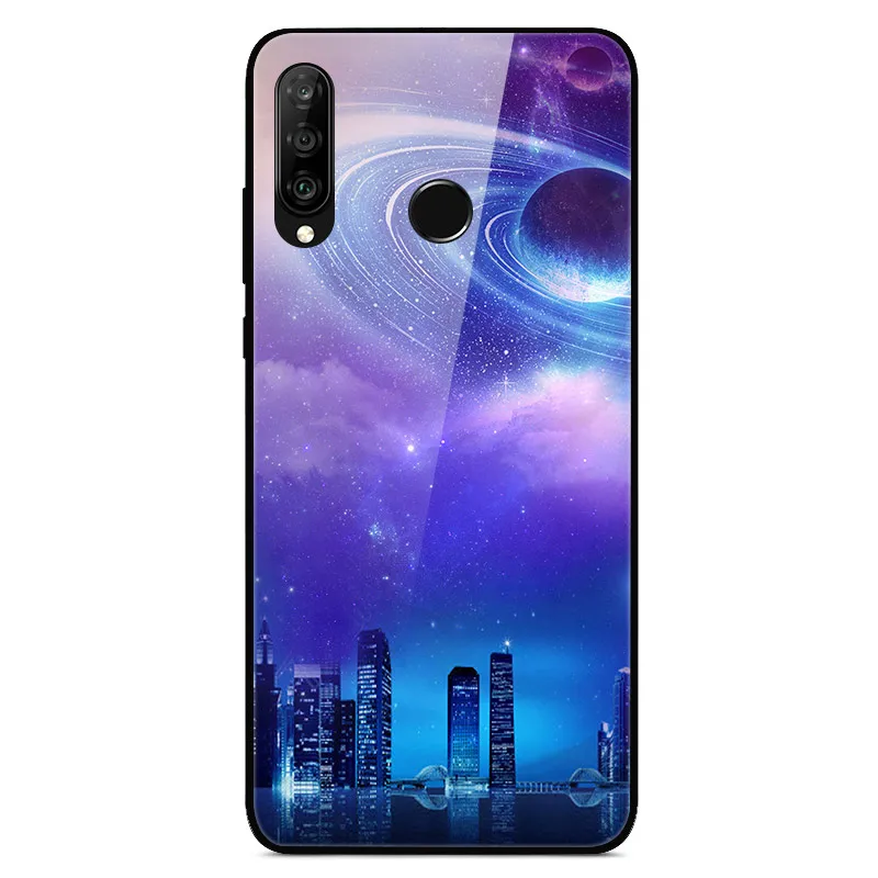 1 Для huawei P30 Lite, чехол, стекло, задняя крышка, жесткий чехол для телефона s, для huawei P30 Lite, чехол, бампер, закаленное, Honor 9X Pro Y9 Prime - Цвет: 1