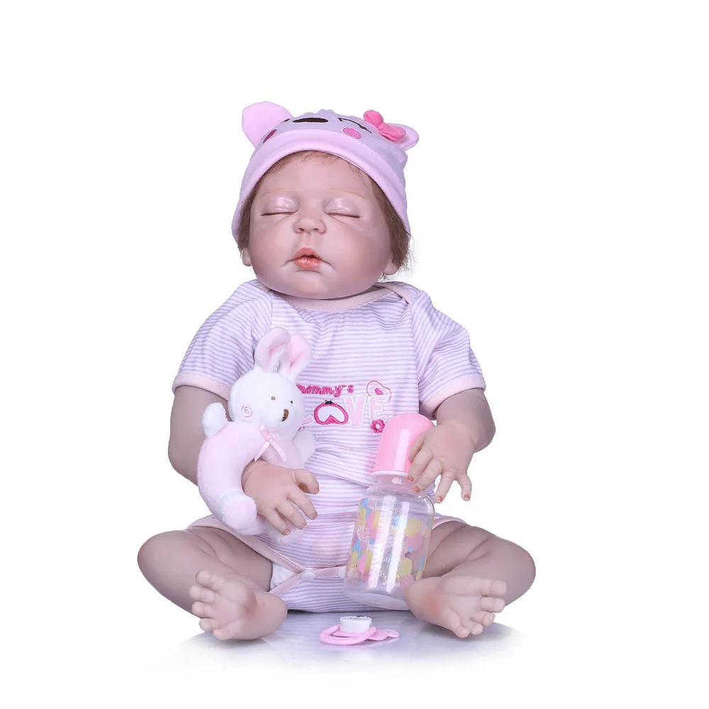 Nicery 22 дюйма 55 см Bebe Reborn Baby Doll Жесткий Силиконовый мальчик девочка игрушка подарок
