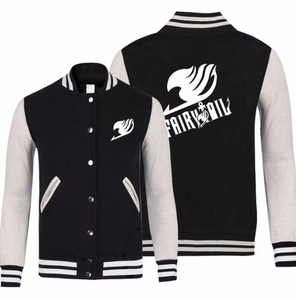 

Anime fairy tail lucy natsu baseball jacket high school coat