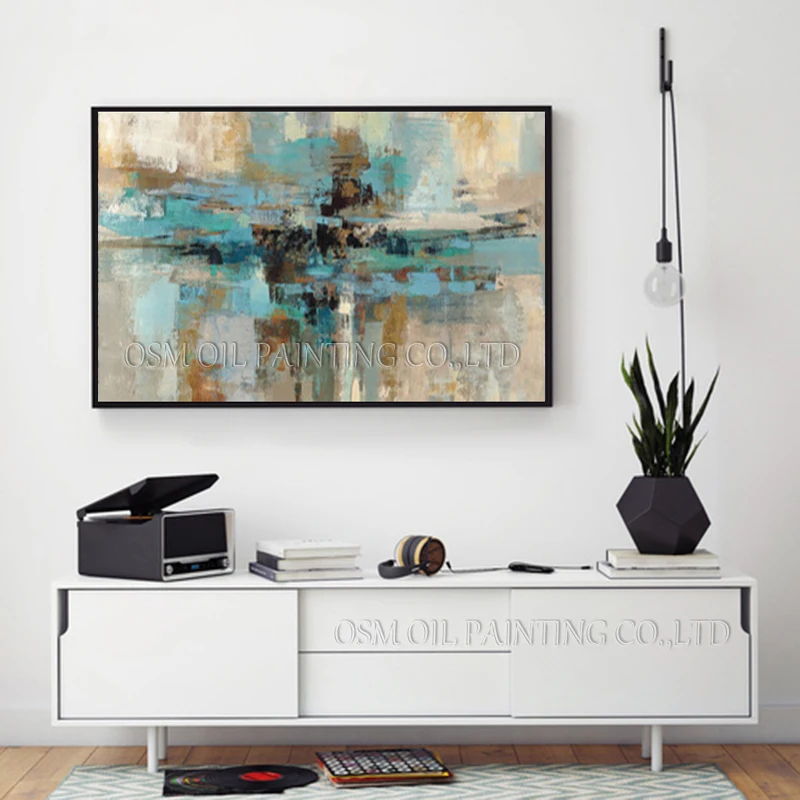 Большой размер ручная роспись высокое качество абстрактное украшение на стену
