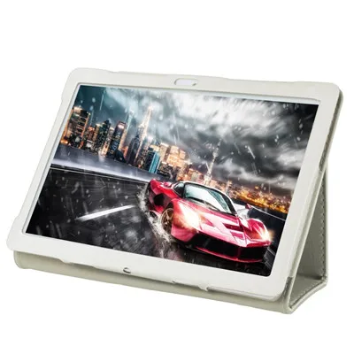 Белый Универсальный кожаный чехол для 10 10,1 дюймов Android Tablet PC EReder Funda чехол s силиконовый легкий защитный чехол A50 - Цвет: Белый