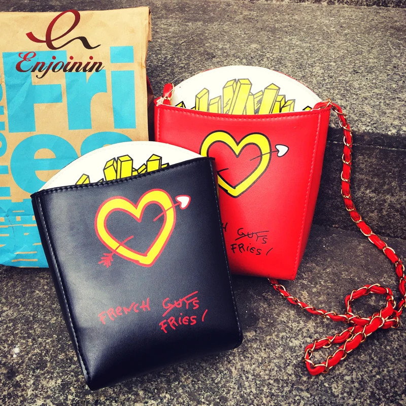 Персонализированная модная красивая цепочка на плечо в форме картофеля фри с