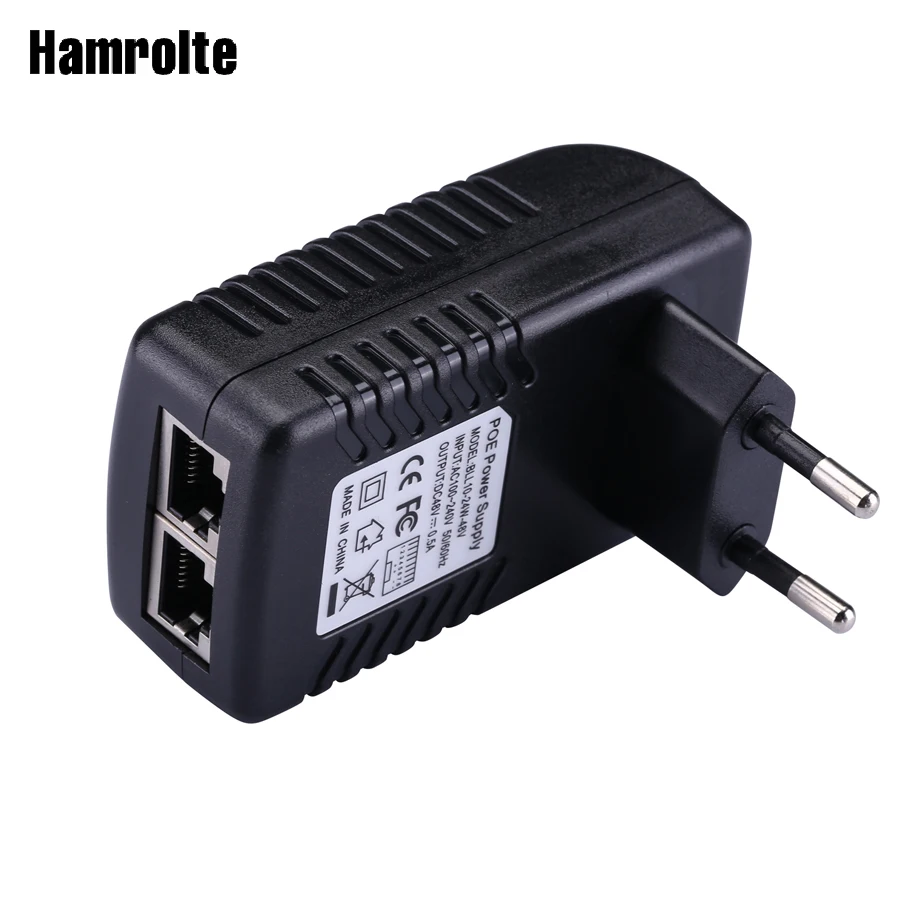 Разбрызгиватель для инжектора Hamrolte DC48V 0.5A POE ip камеры IEEE802.3af коммутатор Ethernet