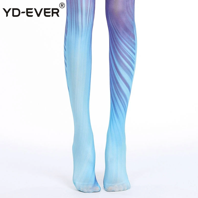 Женские колготки с YD EVER принтом хлопковые жаккардовые брендовые модные тонкие