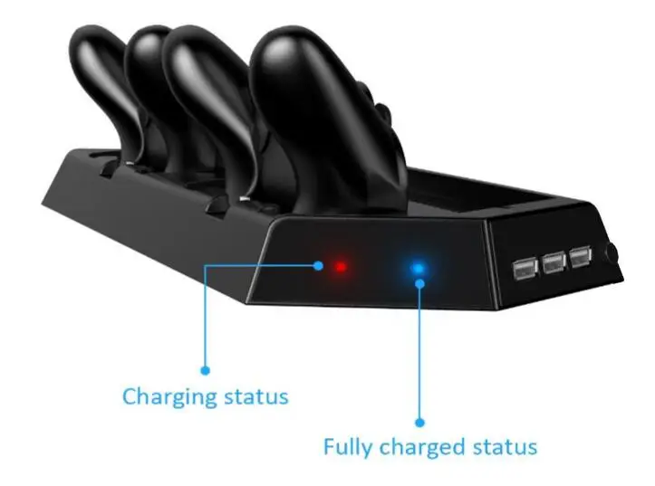 Вертикальная подставка для PS4 Pro охлаждающий вентилятор двойной контроллер