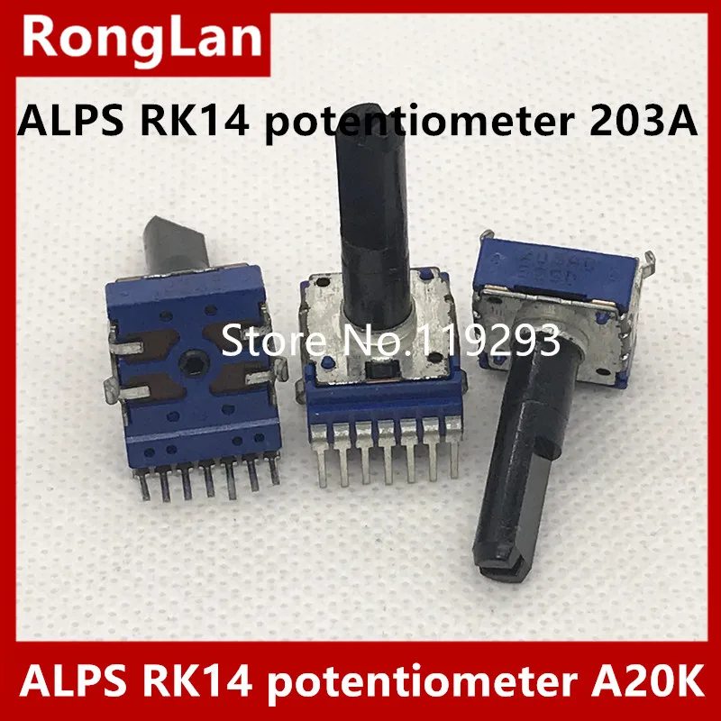 

[BELLA]ALPS RK14 type potentiometer shaft A20K A203 7foots 203A 23MM--10PCS/LOT