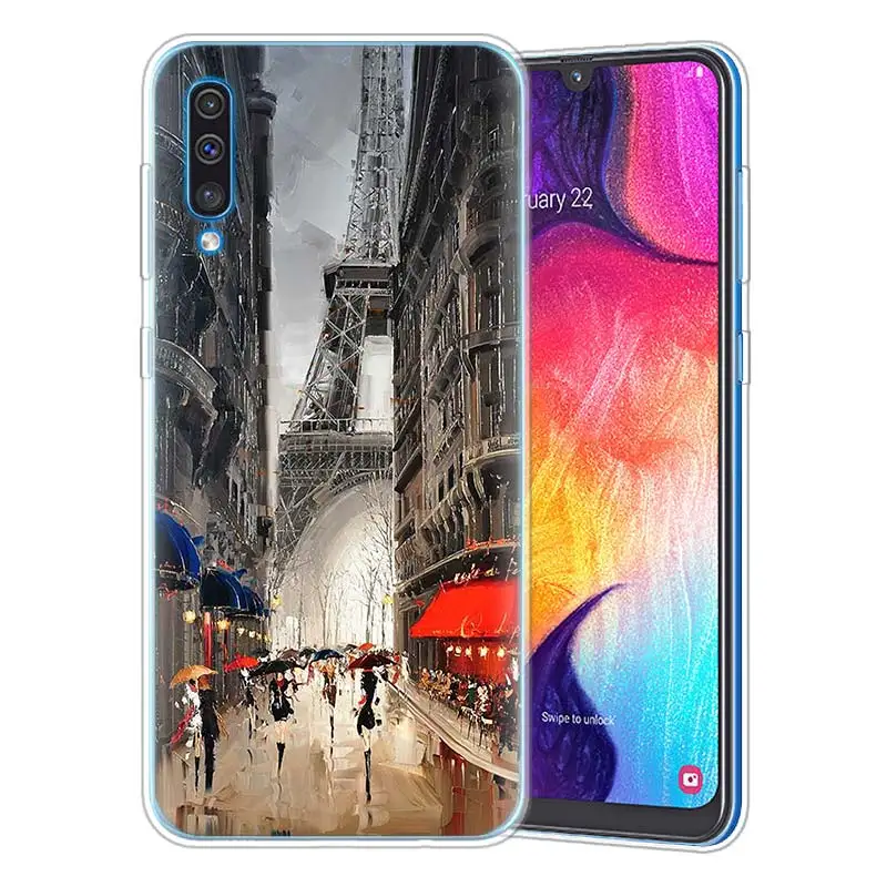 Модные лондонского городского Эйфелева чехол для samsung A50 A70 A60 A40 A30 A20 A20e A10 M30 M20 M10 A7 A9 силиконовый чехол для телефона из ТПУ с принтом " - Цвет: 16