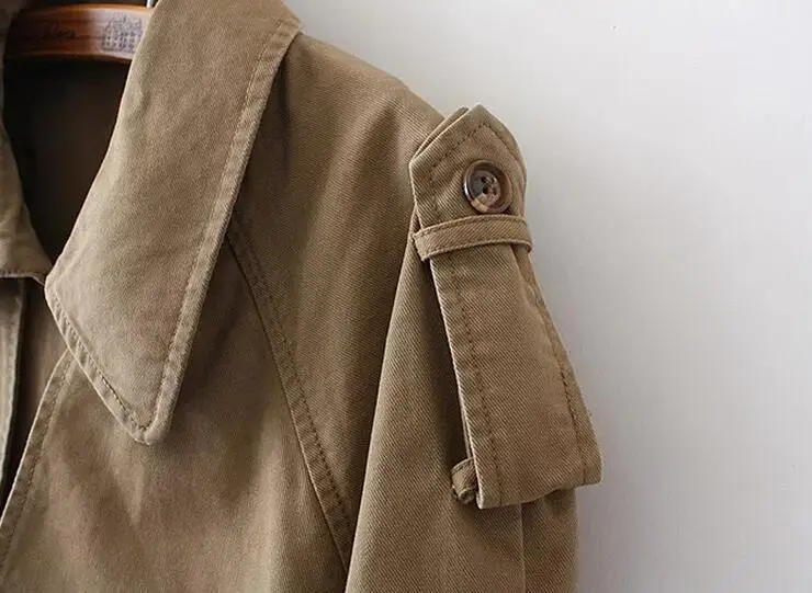 Женский Длинный модный свободный двубортный тренчкот для отдыха новинка