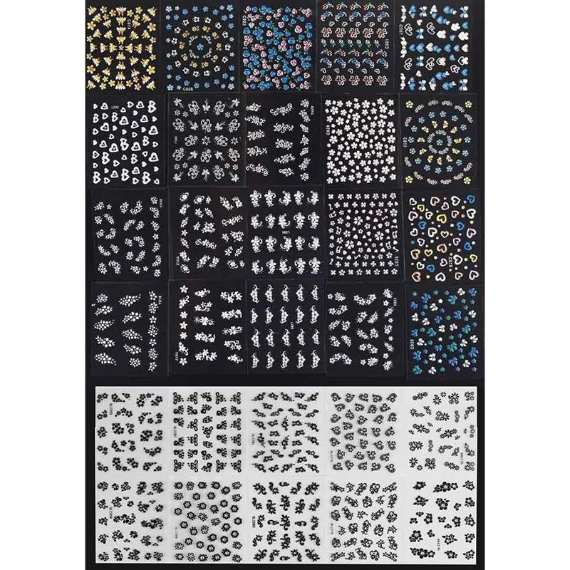 30 листов стикеров и наклеек 3D микс цветов цветочный дизайн наклейки для дизайна