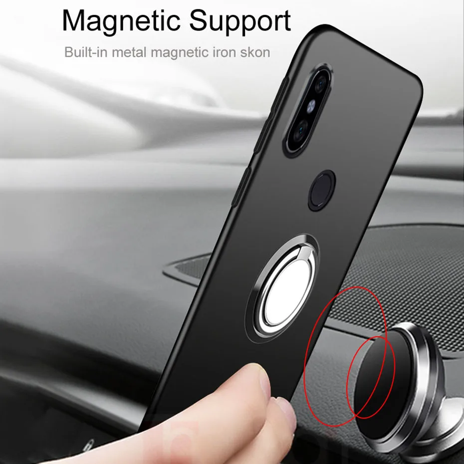 Чехол для Xiaomi Redmi Note 5 Pro 5A Prime Чехлы кольцо подставка-держатель Матовый