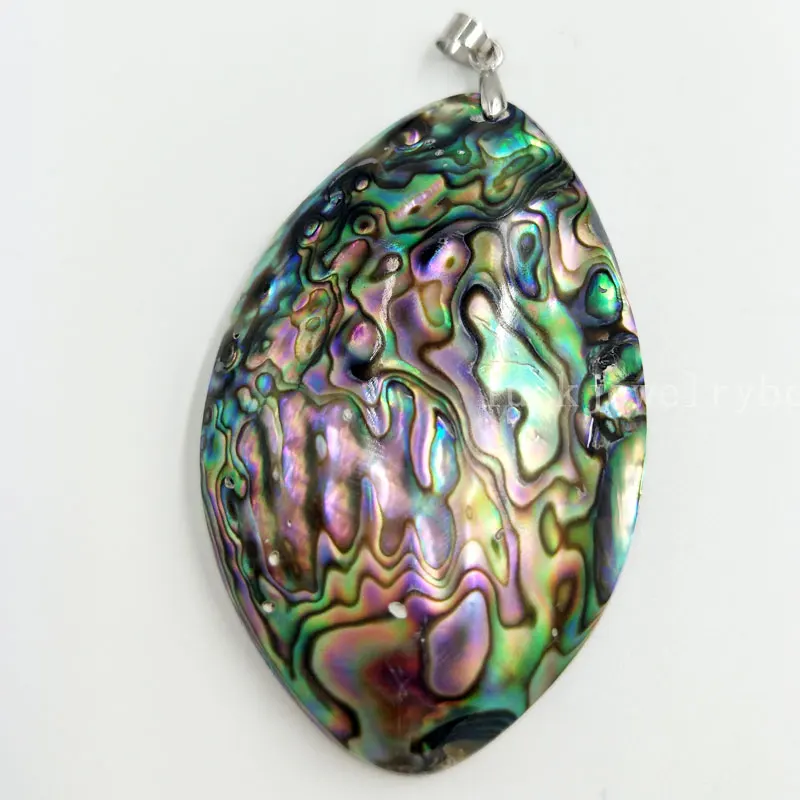 

Free Shipping Women Fashion Jewelry 35x50mm New Zealand Blue Abalone Shell Pendant Bead C3080