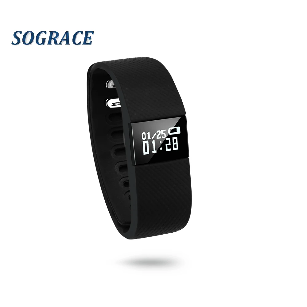 SOGRACE умные браслеты фитнес часы черный TW64 напоминание о вызове Шагомер умный