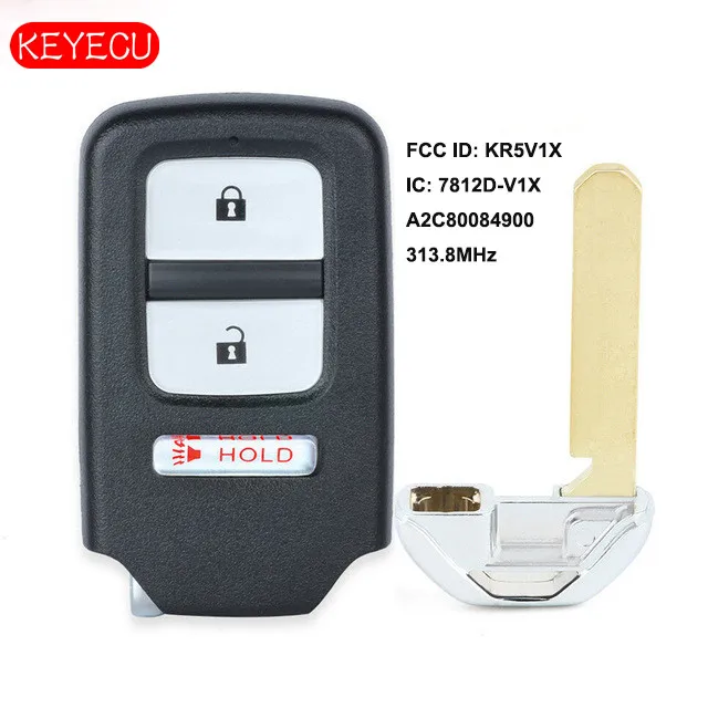 Keyecu удаленного Управление автомобиля брелок 313,8 MHz D47 для Honda Fit- HR-V FCCID: KR5V1X-A2C80084900