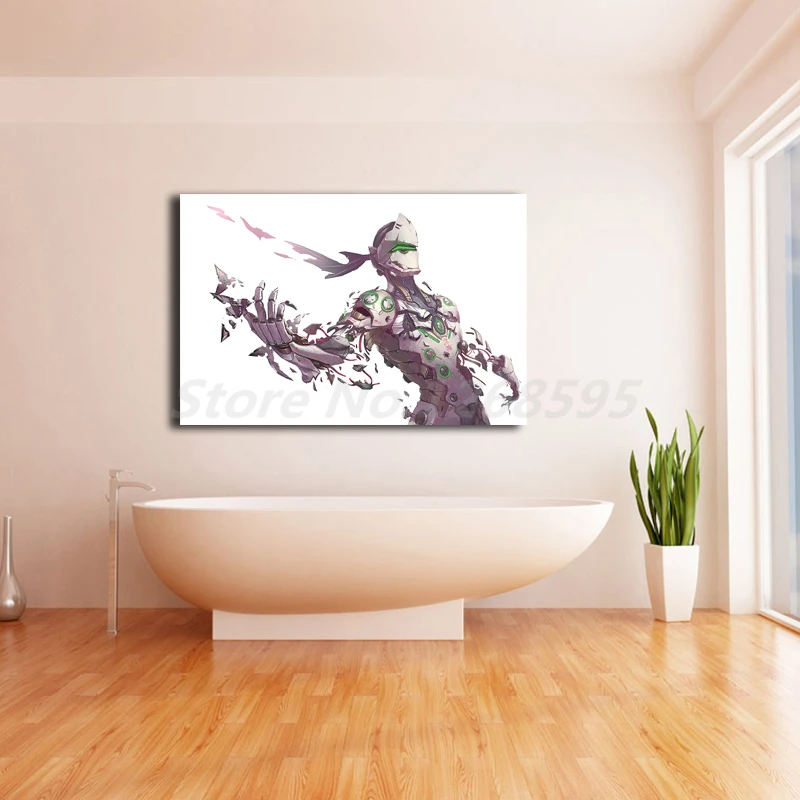 Анимационные обои Genji плакаты на холсте художественная картина стену