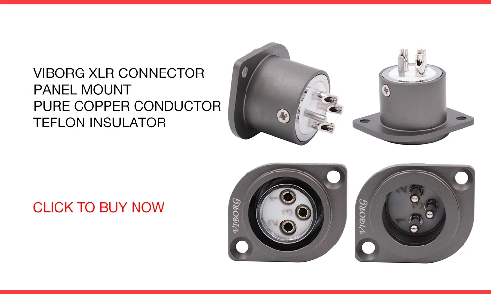 Выборг 99.998% Чистая медь 3PIN Мужской Женский XLR разъем Jack Hifi аудио микрофонный кабель адаптер баланса 24K покрытие золотом и родием