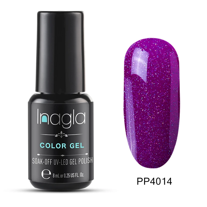 PP4014 Inagla Гель-лак 8 mlфиолетовая серия 24 цвета лак для ногтей Гель-лак для нейл-арта замочить от Vernis стойкий Цветной Гель-лак для ногтей - Цвет: PP4014