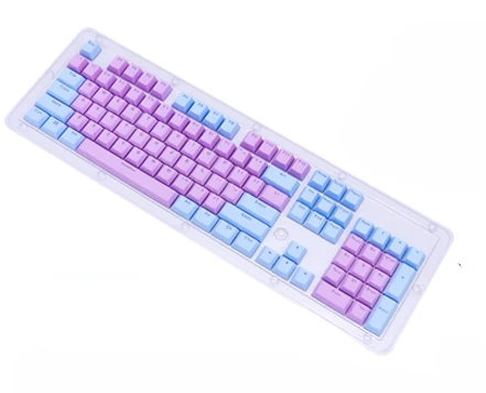 Purple Blue Контрастная цветная PBT Механическая клавишная крышка s для механических клавиатуры Cherry MX Низкопрофильная игровая клавишная крышка с кнопками 104 - Цвет: Purple Blue