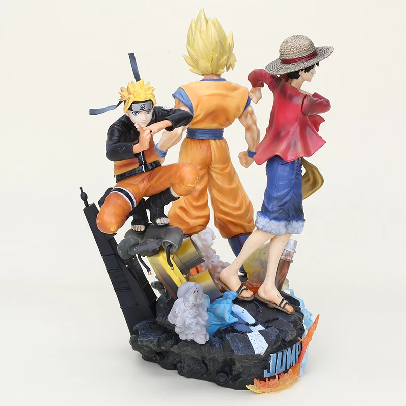 25 см аниме Япония фигура прыжок силы одна деталь Луффи Dragon Ball Сон Гоку Наруто Узумаки Наруто фигурка ПВХ модель игрушки