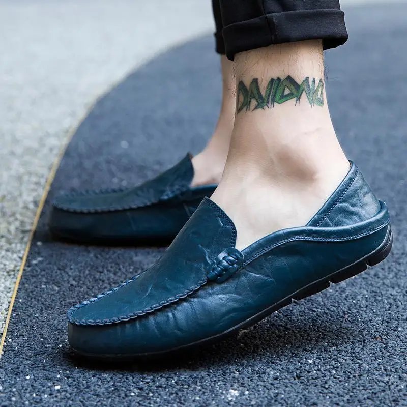Summer Design Casual Driving Shoes Men Genuine Leather Causal Boat Loafers Autumn Luxury Brand Flats | Обувь