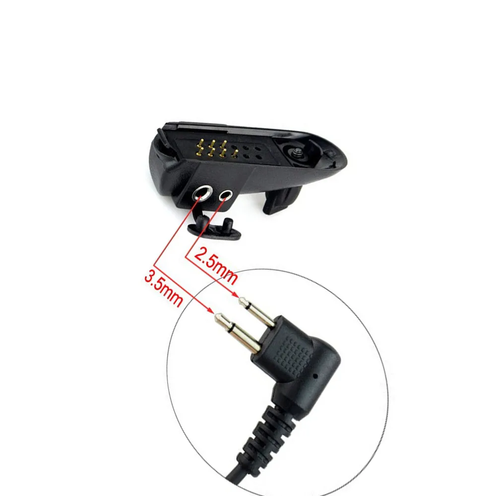 2pin Jack Audio Adapter 3.5mm/2.5mm for Motorola GP328 GP340 PTX760 PRO5150 to GP300 GP88S Ham Radio Walkie Talkie Audio Adapter