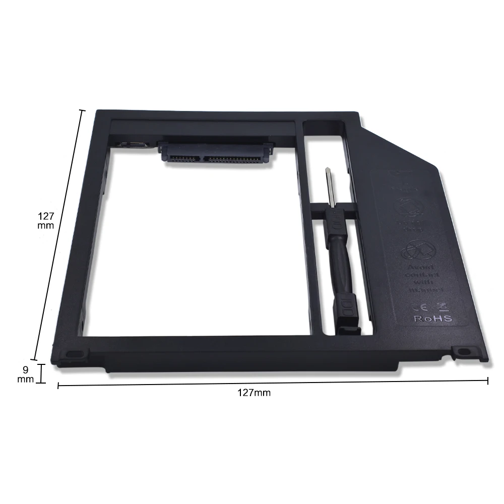 Жесткий диск TISHRIC для Apple Macbook Pro Air 13 дюймов 15 17 2 й жесткий Caddy 9 5 мм SATA 3 0 Optibay корпус