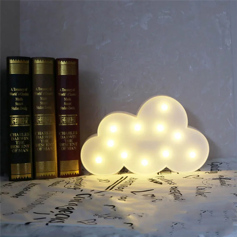 Jiaderui 3D LED ночник милый облачный Шап для малышей с контроллером креативные