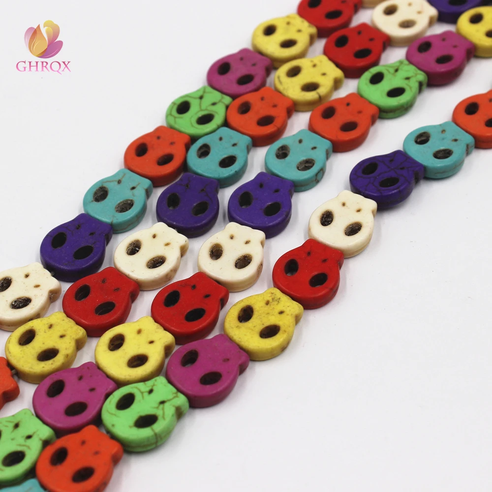 

15 мм цвет Таро из сосны, аксессуары к ювелирным украшениям diy натуральный Череп Бисер для ювелирных изделий DIY ювелирных изделий