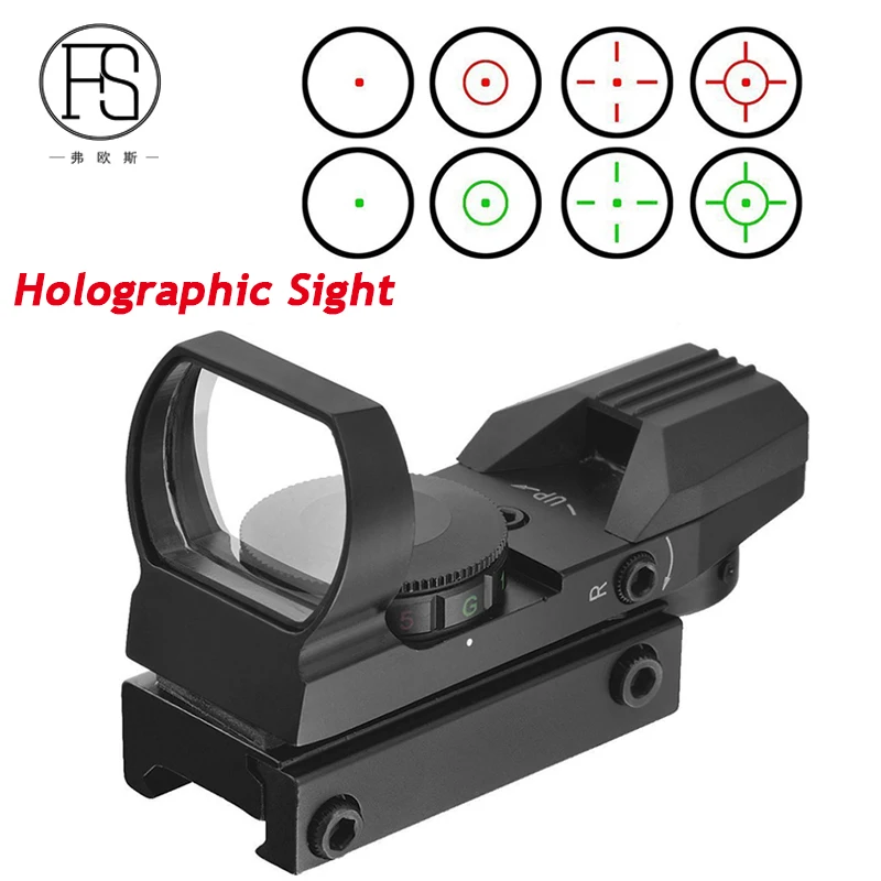 Тактический голографический прицел Reflex 4 с красной и зеленой точкой подходит для