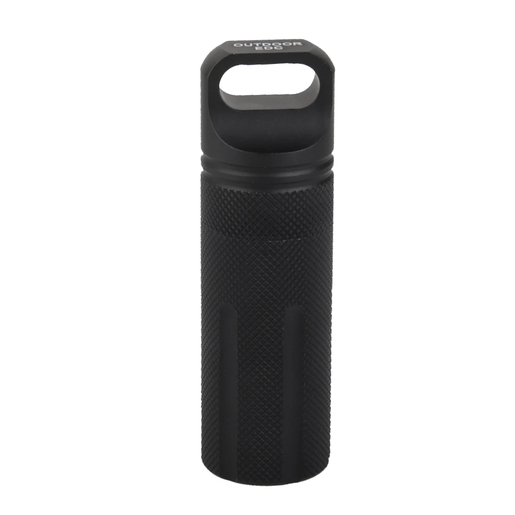 

Aluminum Tactical Camping Waterproof Container Case Survival Holder Black
