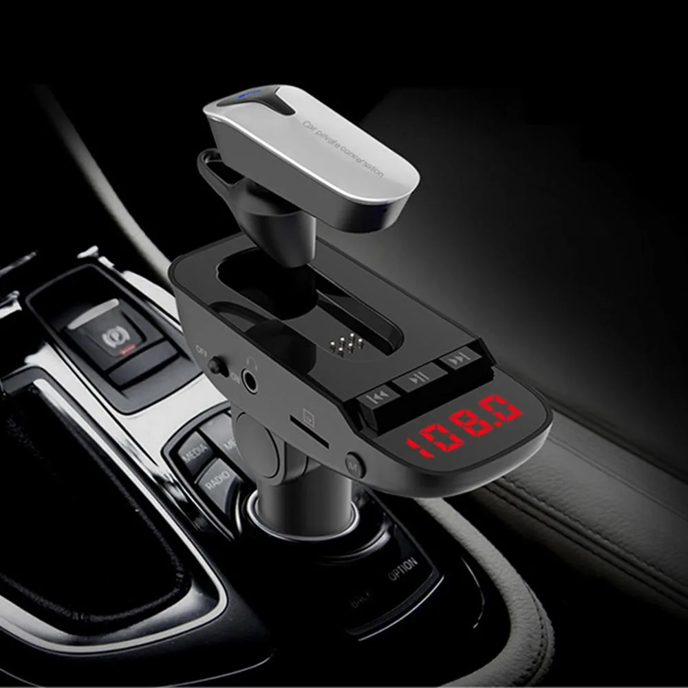Car Bluetooth Mp3 Music Player Wireless 12-24V Headset FM Transmitter Support | Электроника