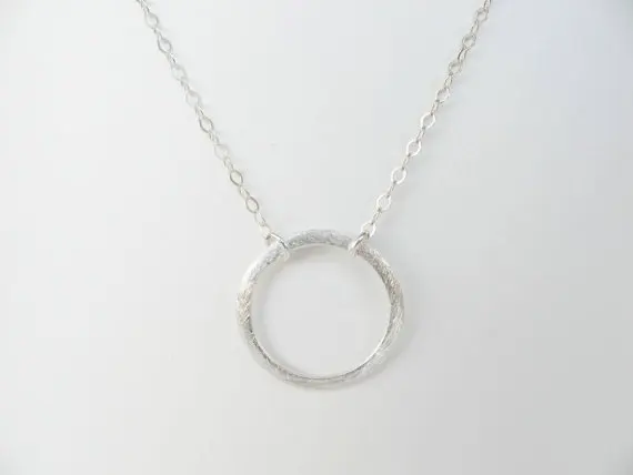 yiustar Long Necklace Women Tone Metal Hoop Circle Pendant Simple Geometric Round for XL083 | Украшения и аксессуары