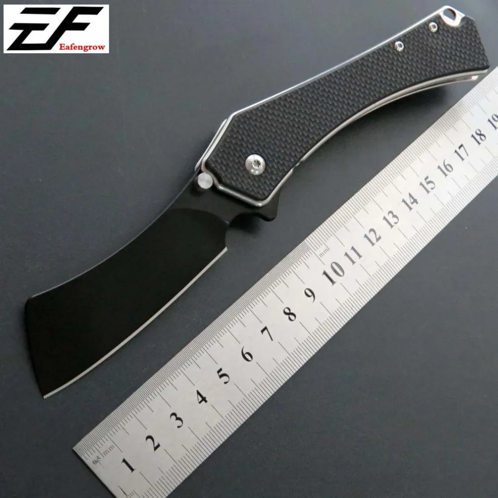 Горячая продажа EF331 Складные карманные ножи D2 Сталь Черный G10 Ручка Открытый