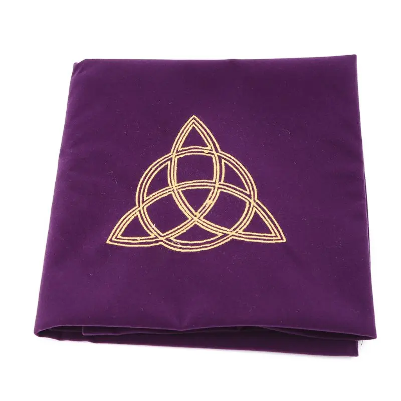 Бархатная скатерть Таро 80*80 см алтарь Wicca Pentacle Sun вышивка настольная